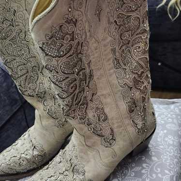 Corral white cowgirl boots