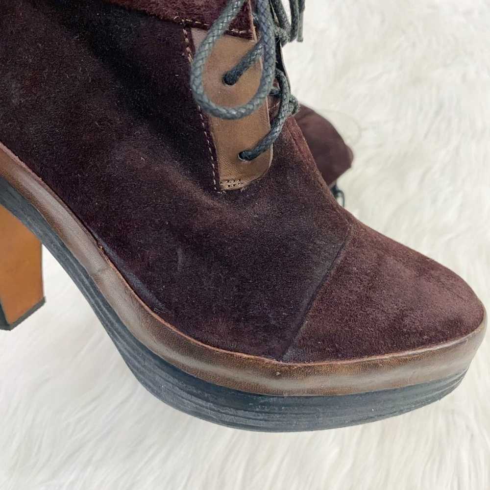 Rag & Bone Oxblood Suede Lace Up Ankle Boots Stac… - image 3