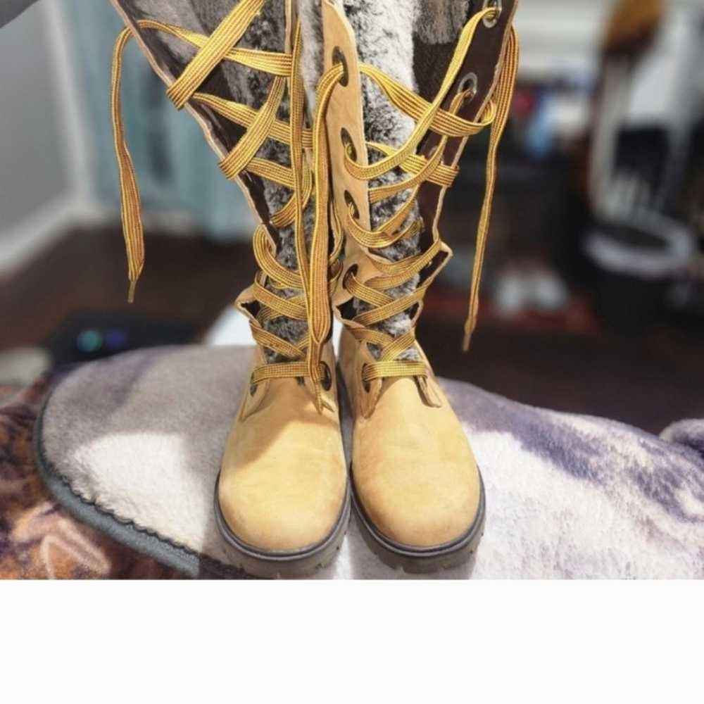 SUPER DUPER RARE Y2K!!!Timberland Mirney Faux Fur… - image 12