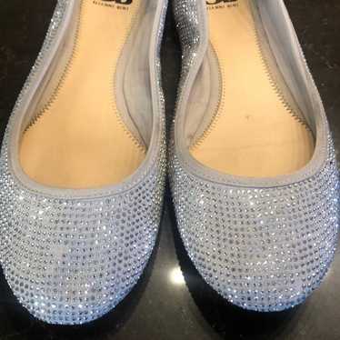 GB Gianni Bini silver sequin bling flats - image 1