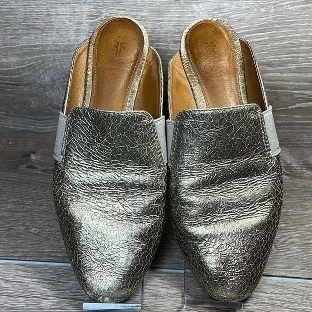 Frye Terri Gore Metallic Silver Crackled Leather … - image 11