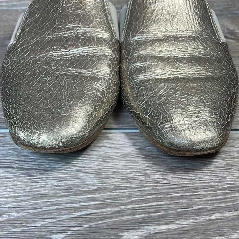 Frye Terri Gore Metallic Silver Crackled Leather … - image 12