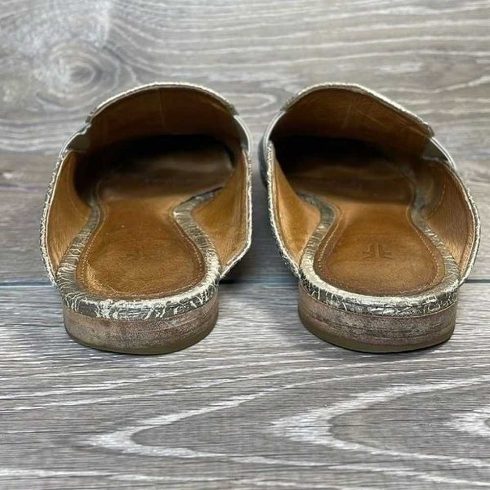 Frye Terri Gore Metallic Silver Crackled Leather … - image 4