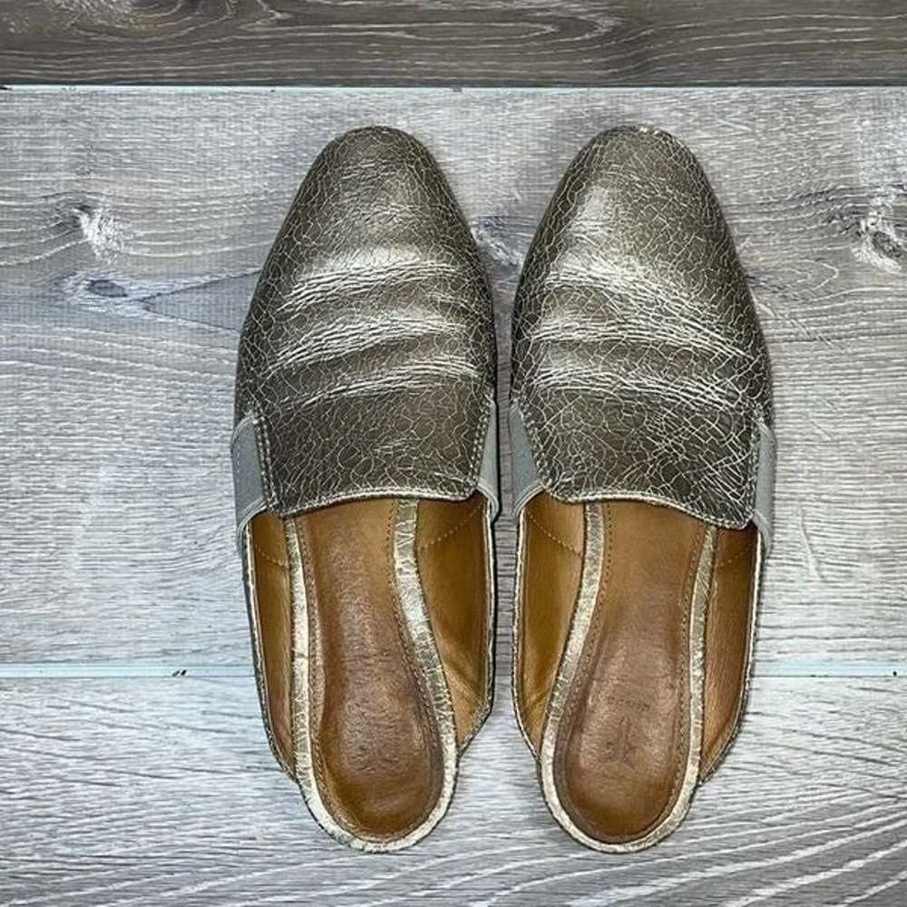 Frye Terri Gore Metallic Silver Crackled Leather … - image 5