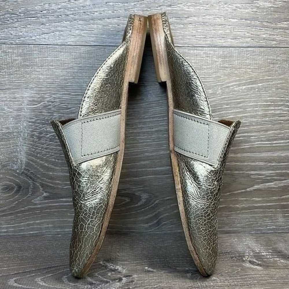 Frye Terri Gore Metallic Silver Crackled Leather … - image 9