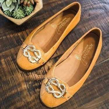 Aerosoles Yellow Snake Print Flats