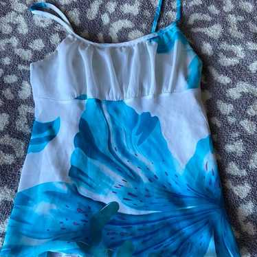 Vintage Blue and White Floral Cami