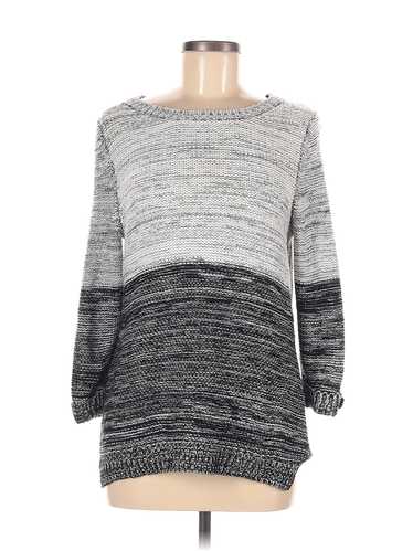 NY Collection Women Gray Pullover Sweater M