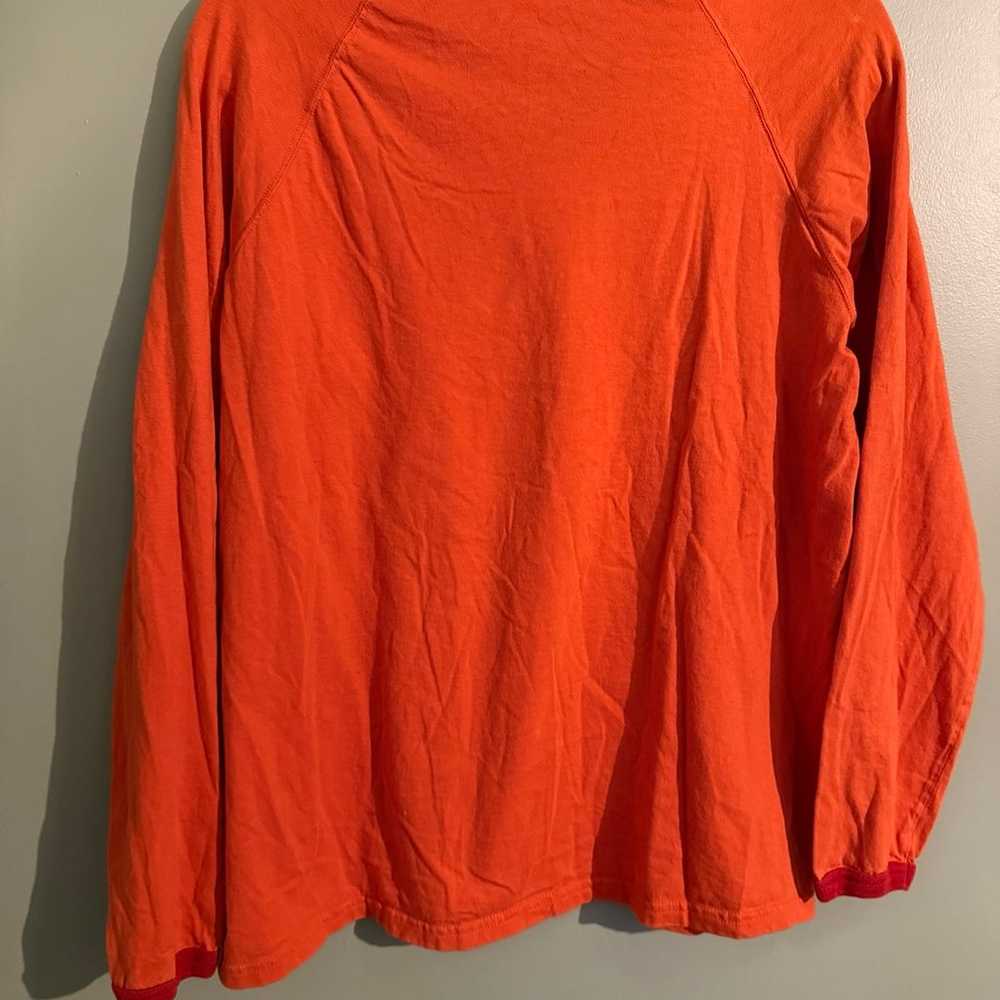 Vintage Nike Orange Red Shirt Swoosh Embroidered … - image 6