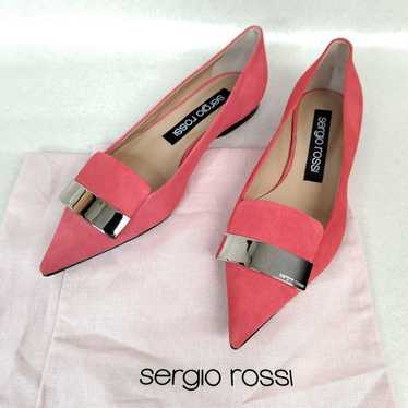 ★Almost unused★ Sergio Rossi 24.5cm Flat sr1 Poin… - image 1