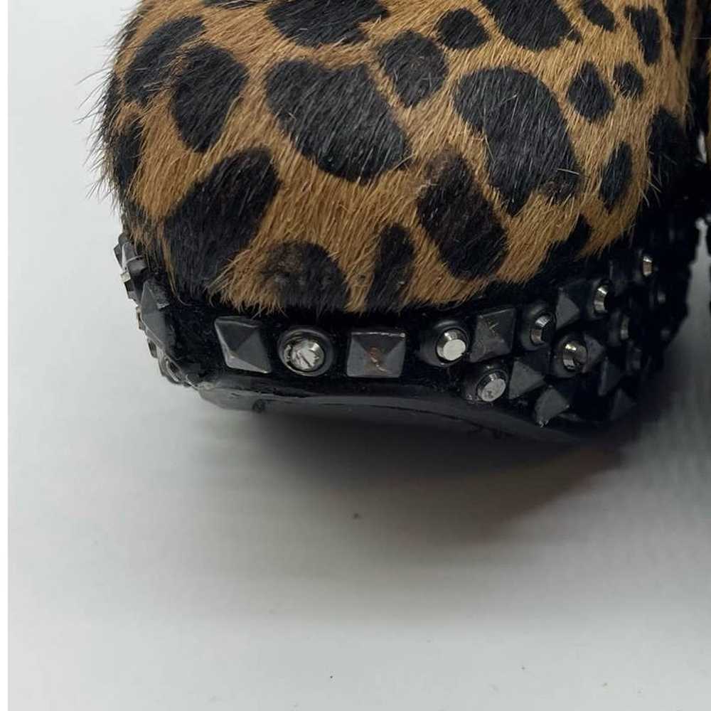 Sam Edelman Calf Hair Leopard Print Studded Heels - image 12