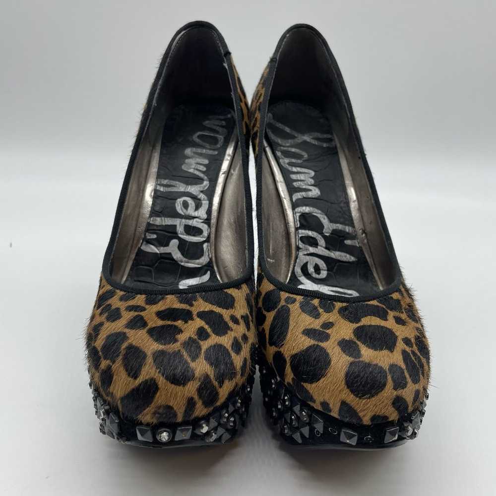 Sam Edelman Calf Hair Leopard Print Studded Heels - image 2