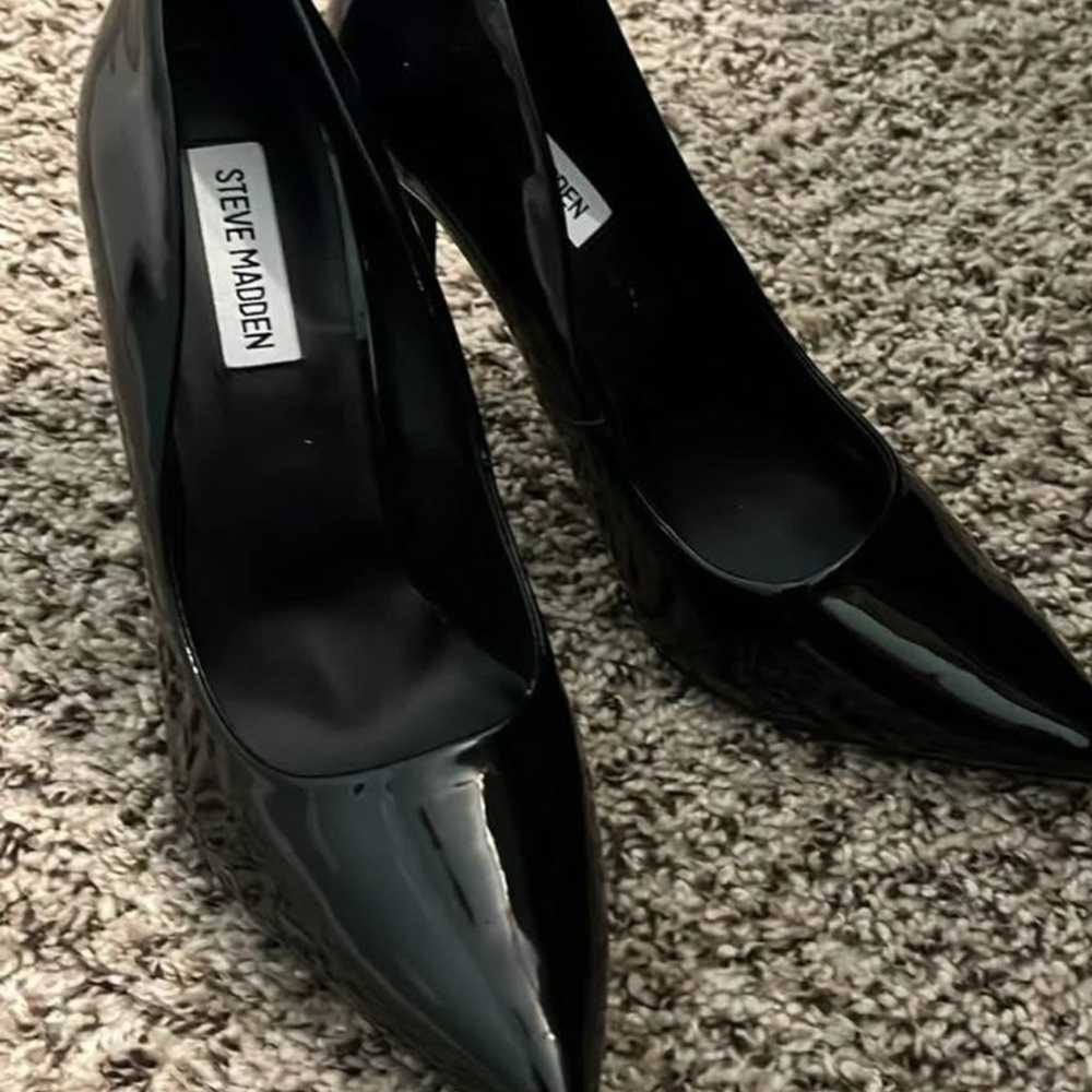 Steve Madden Patent Black Pumps - image 1