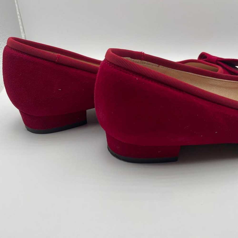 DIANA Ribbon Flat Shoes Red Suede Pumps - image 11