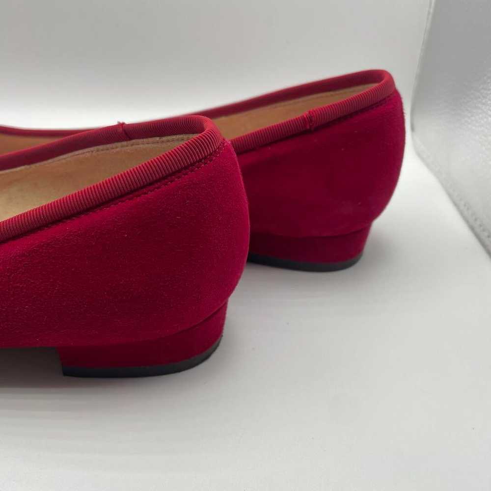 DIANA Ribbon Flat Shoes Red Suede Pumps - image 12