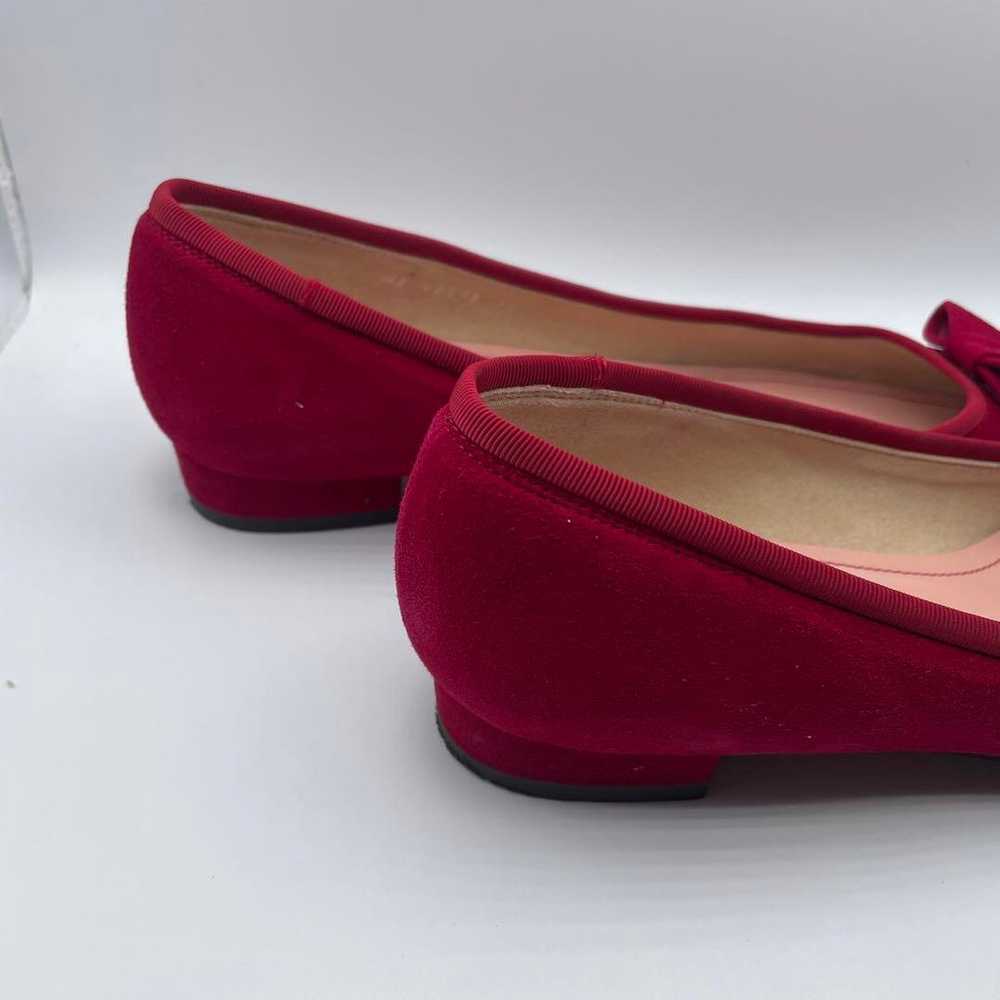 DIANA Ribbon Flat Shoes Red Suede Pumps - image 5