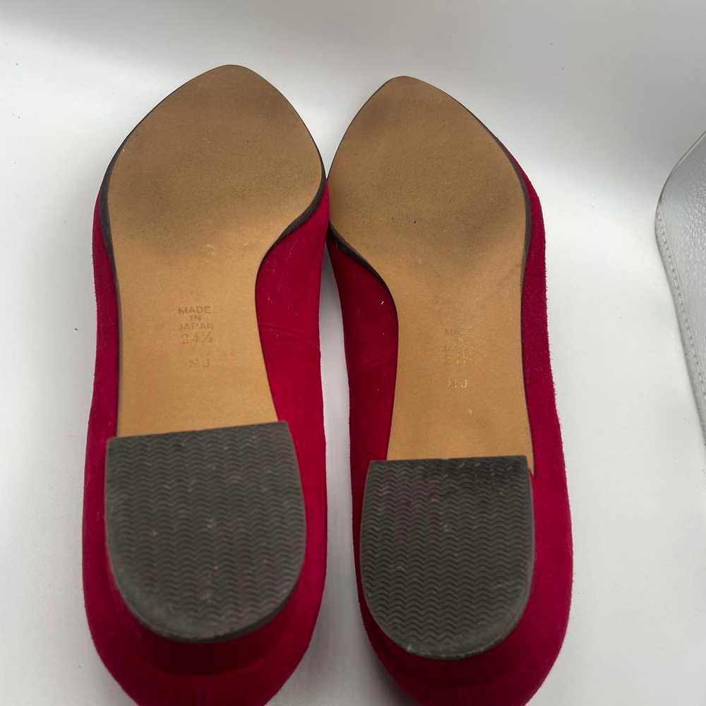 DIANA Ribbon Flat Shoes Red Suede Pumps - image 8