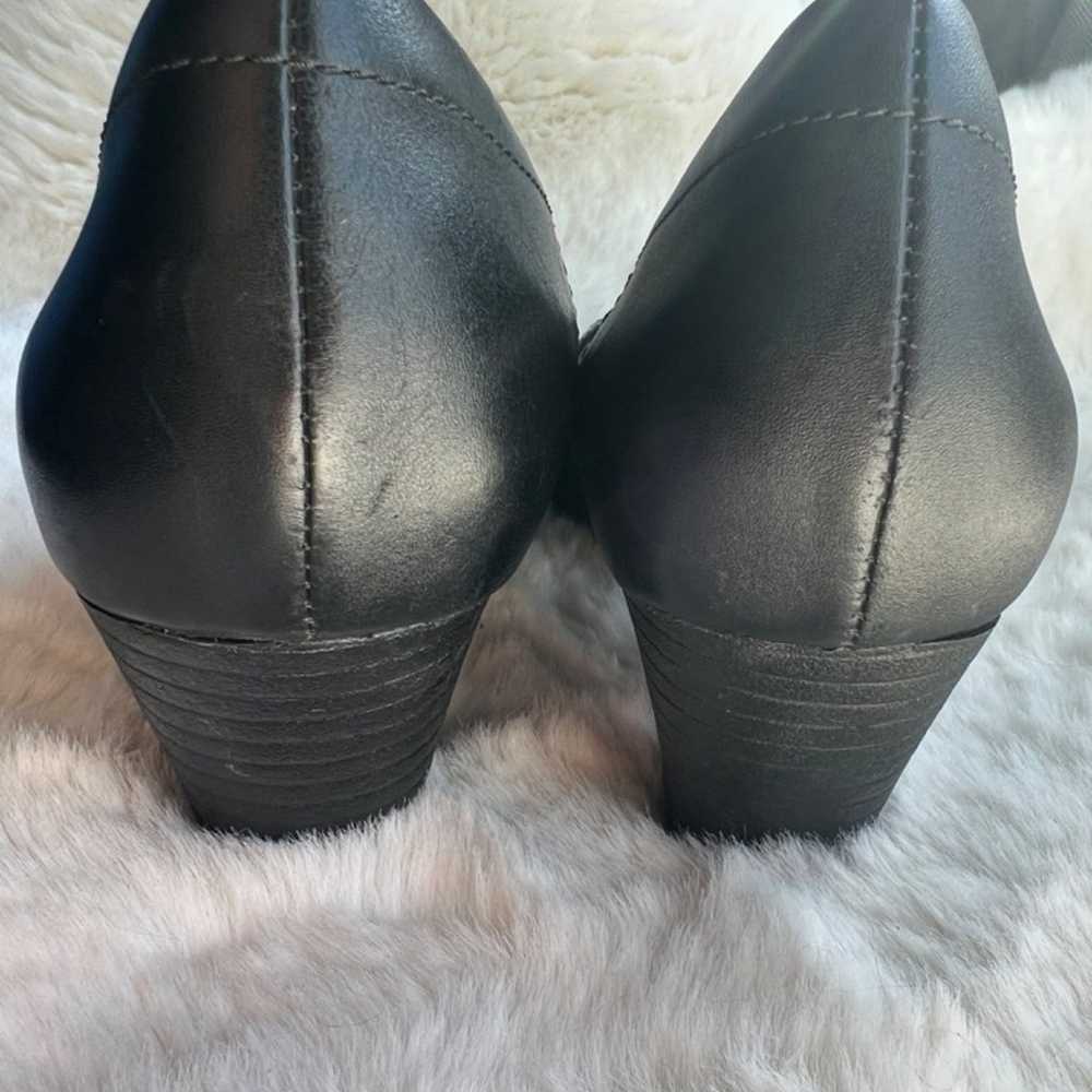 Clarks Bendables 62582 Black Leather Heels Size 8… - image 3