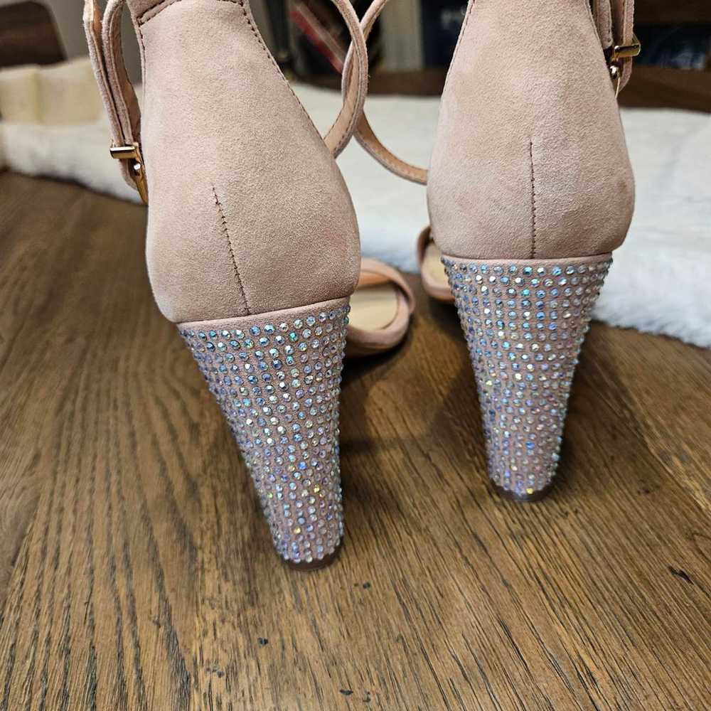 Stylish Blush Heels with Rhinestone Accents - image 3