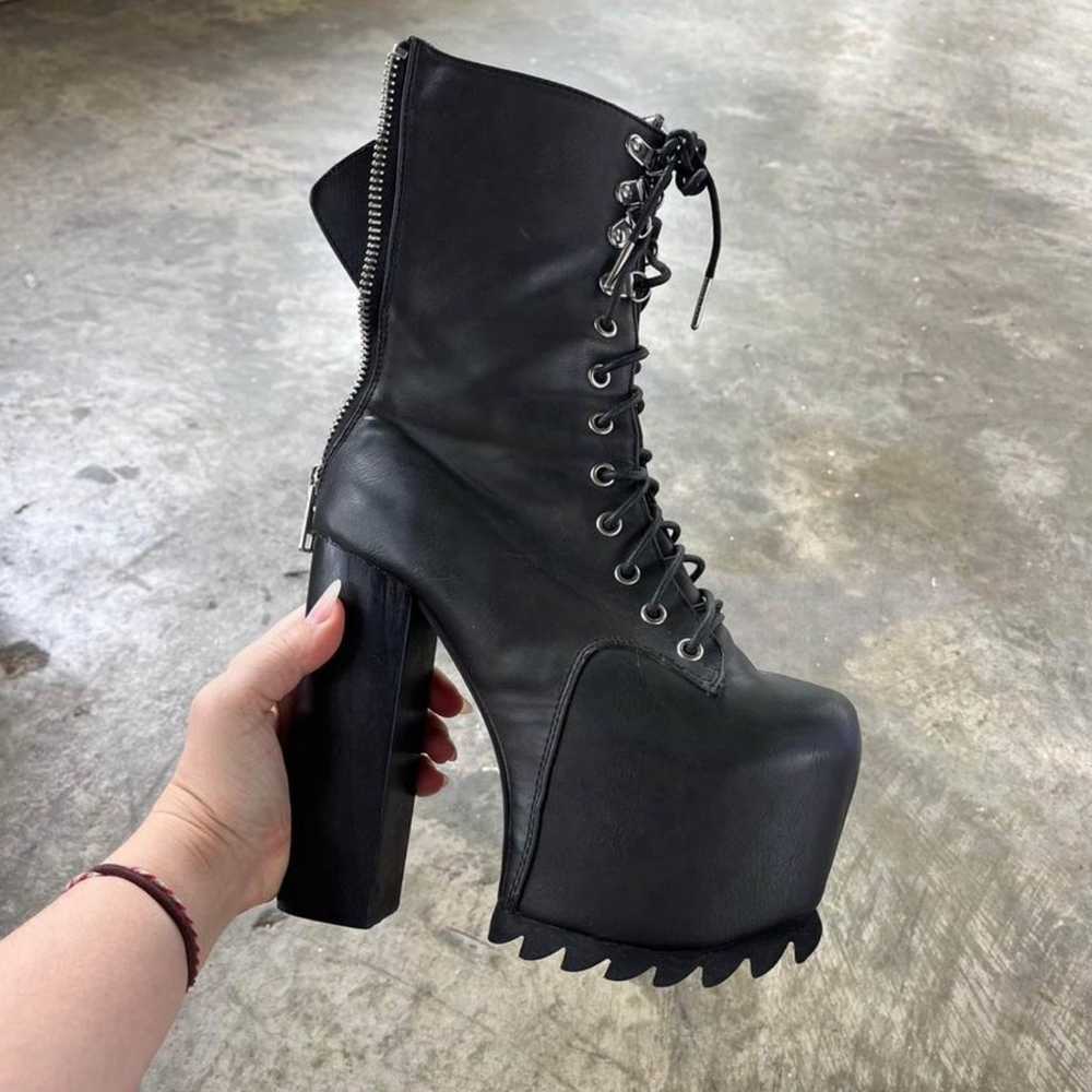 Dolls Kill Discontinued Goth boots high heeled ma… - image 3