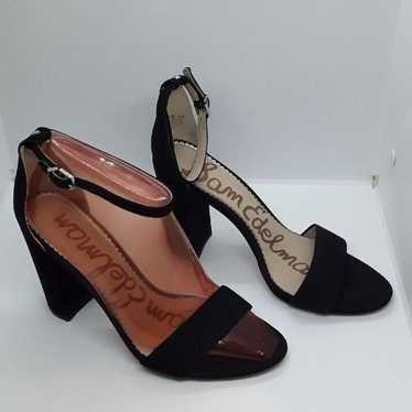 Sam Edelman Yaro Heels Black Suede Shoes SZ EU 39,