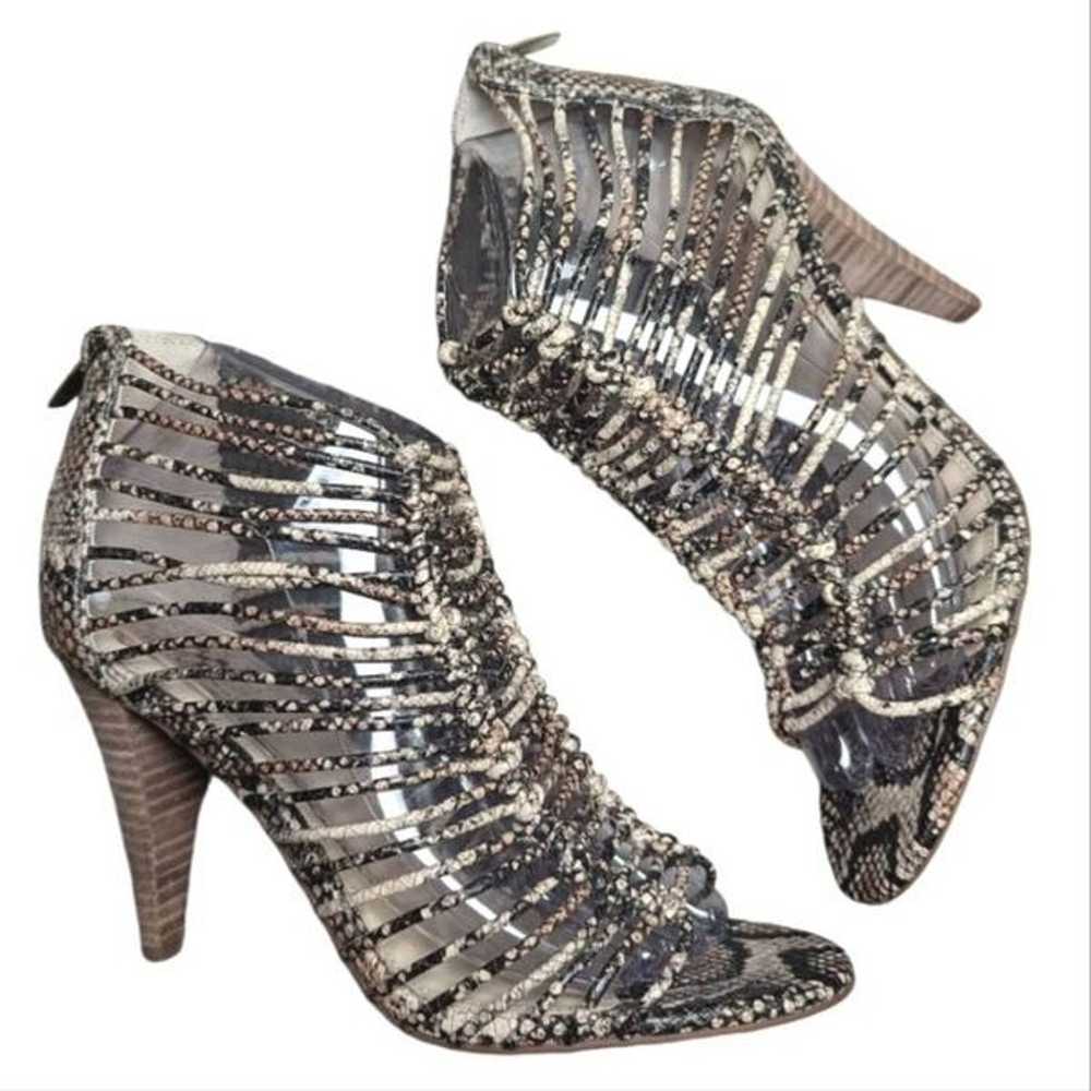 Vince Camuto Alsandra sand snakeskin cage knot st… - image 2