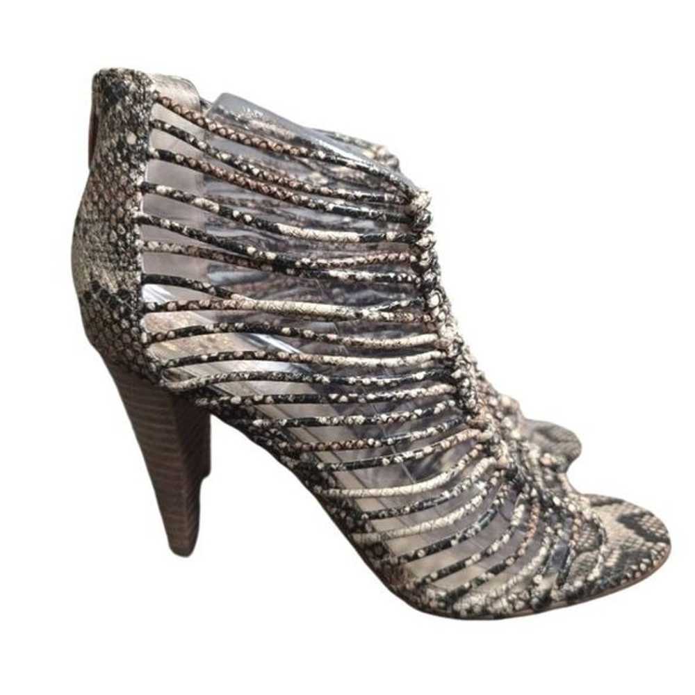 Vince Camuto Alsandra sand snakeskin cage knot st… - image 3