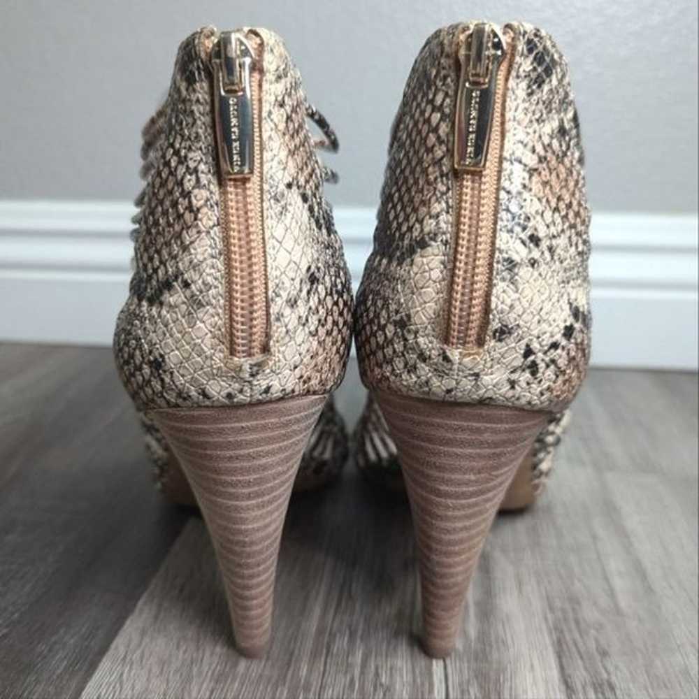 Vince Camuto Alsandra sand snakeskin cage knot st… - image 5