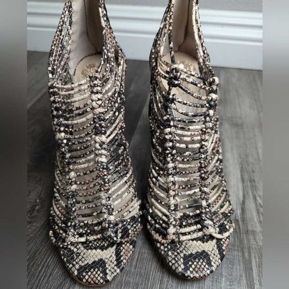 Vince Camuto Alsandra sand snakeskin cage knot st… - image 7