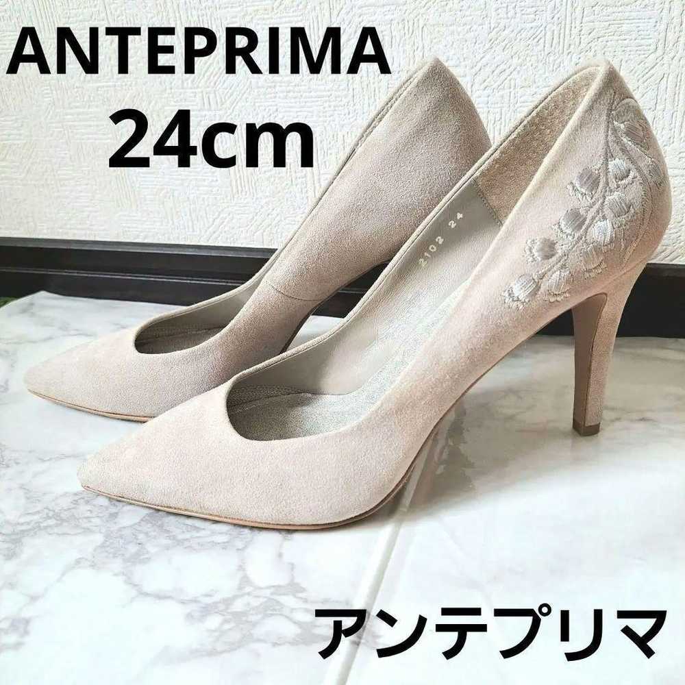 ANTEPRIMA Pumps 24 Beige Embroidery Shichi-Go-San… - image 1