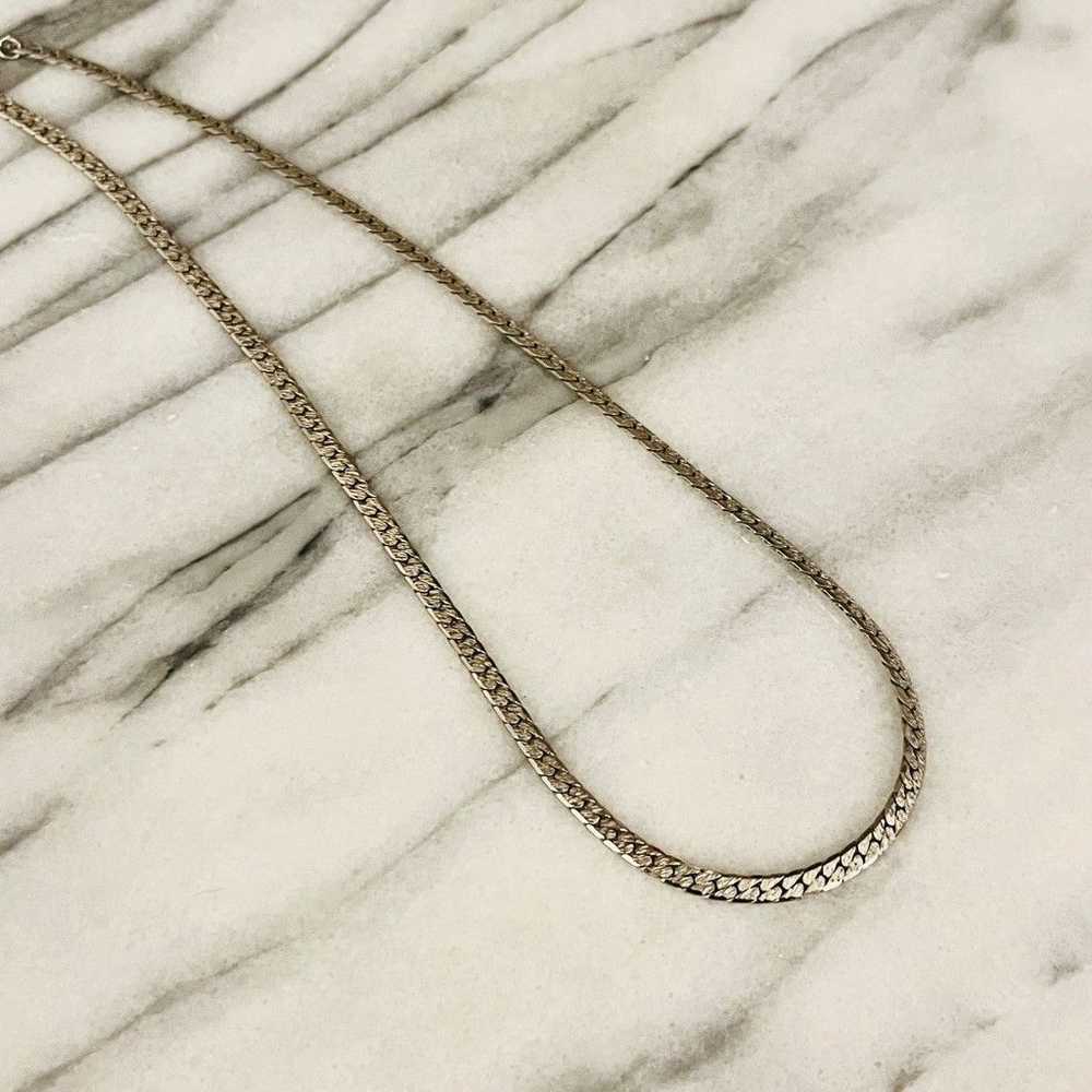 Vintage Vintage Textured Silver Toned Chain Neckl… - image 6