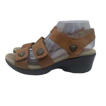 Other Alegria Olivia Cognac Brown Burnish Wedge Sa