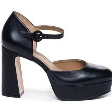 Bernardo Valencia Black Leather Platform Mary Jane