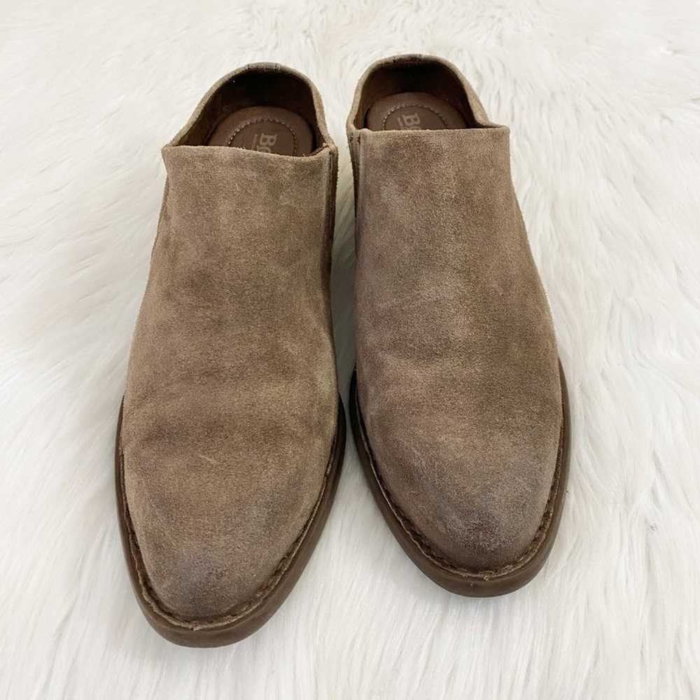 Born Taupe Suede Mules Women's Sz 9.5 EUC Almond … - image 2