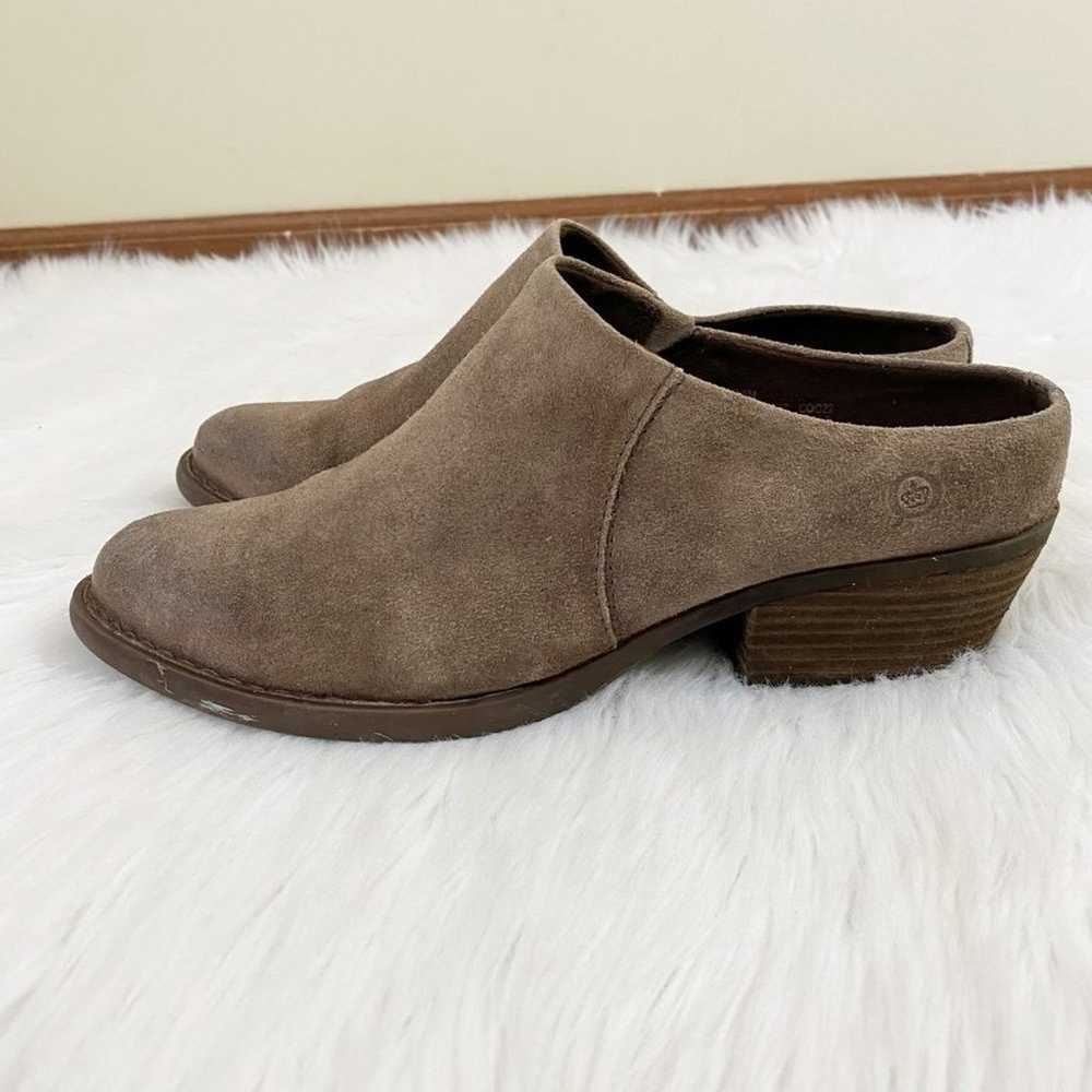 Born Taupe Suede Mules Women's Sz 9.5 EUC Almond … - image 3