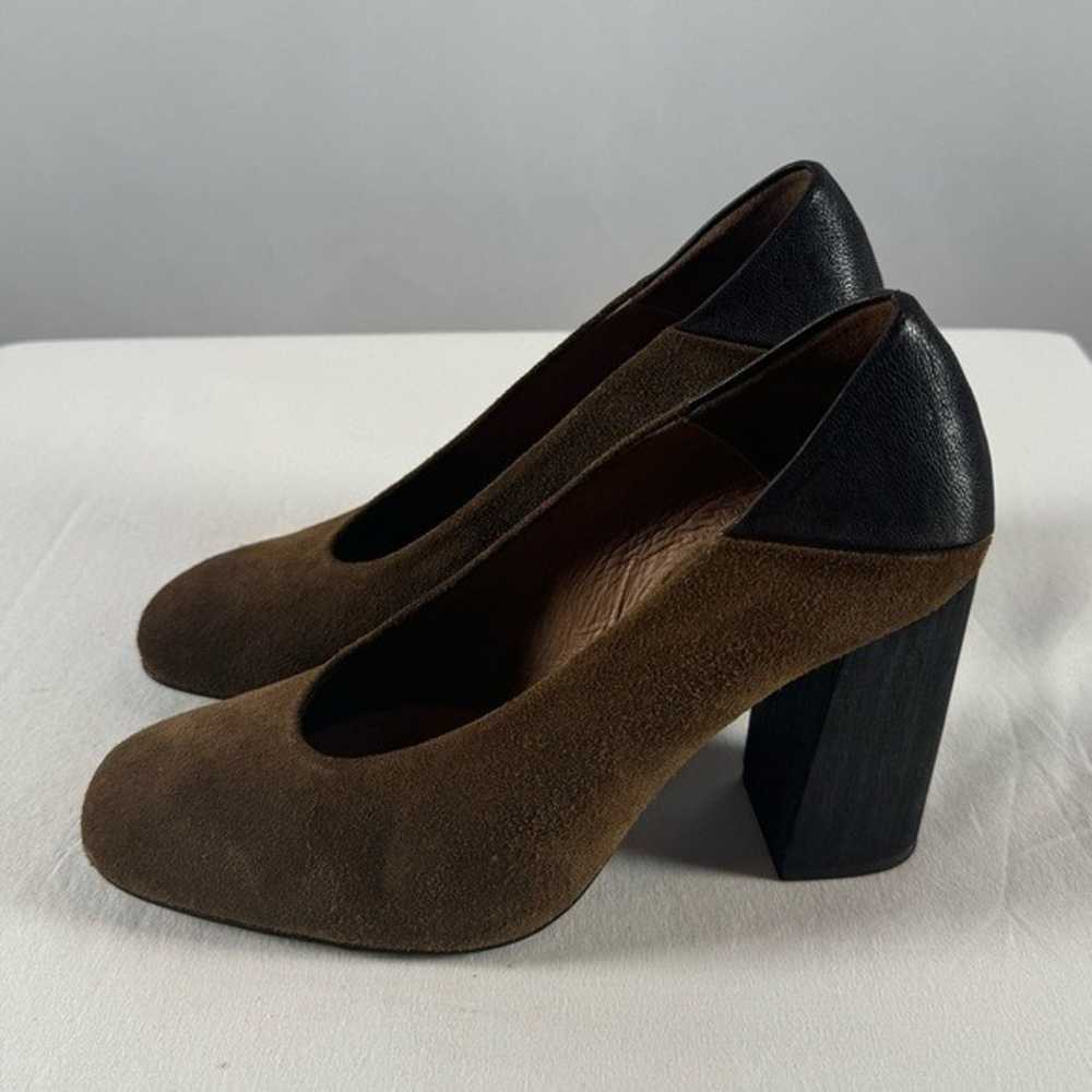 Free People Take Heart Suede Block Heel Pump in B… - image 4