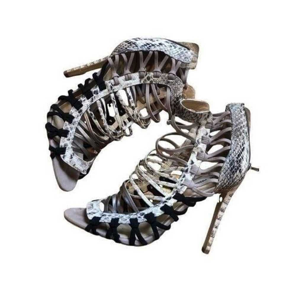 Steve Madden Sleik Snake Cage Heels Sandals Shoes… - image 3