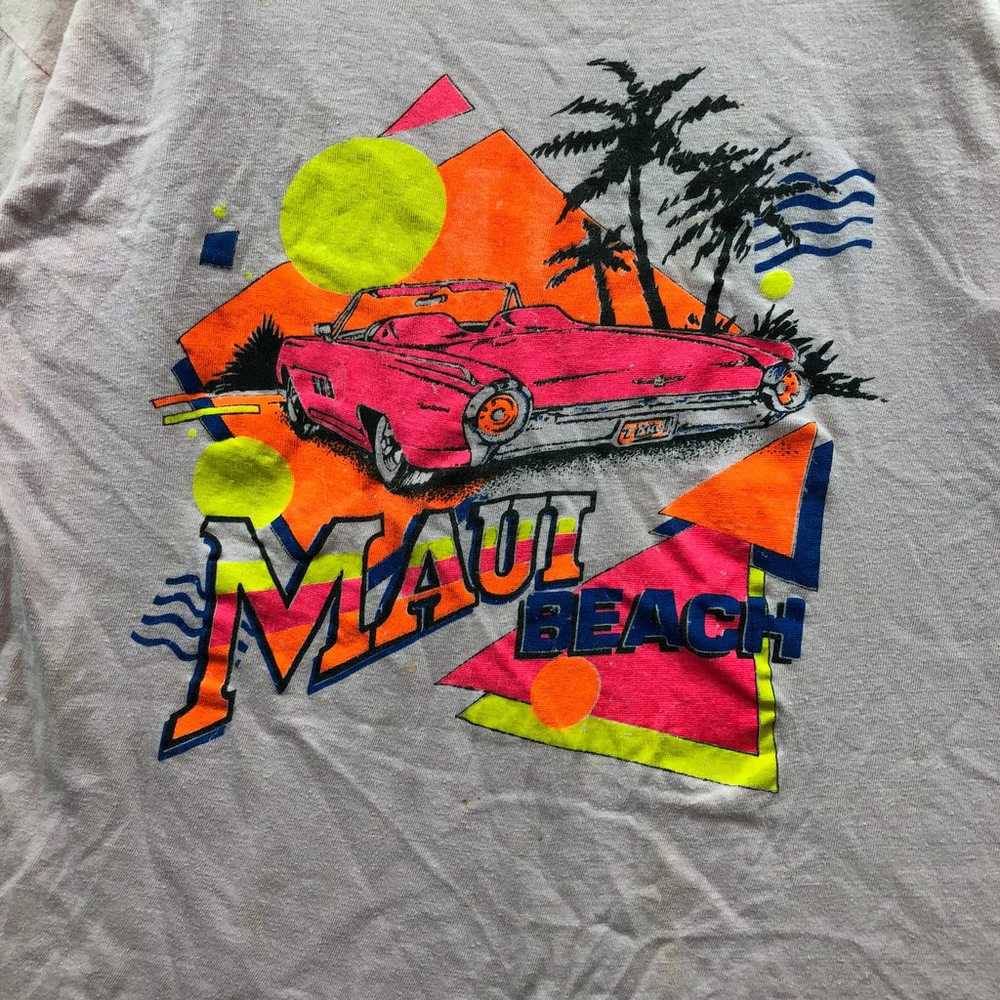 Vintage 80s 90s Galaxy Maui Beach T-Shirt Women's… - image 12