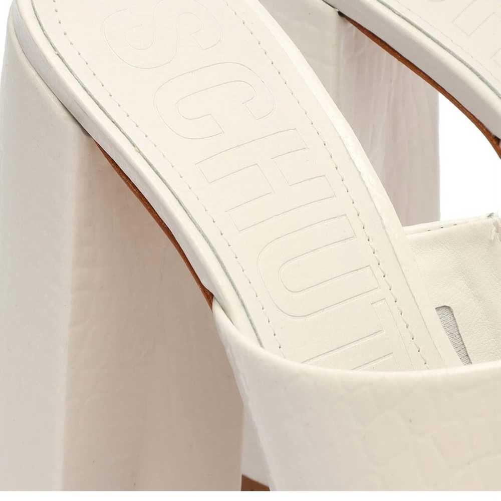 Schutz Darah white platform crock embossed slides… - image 6