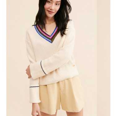 Scotch & Soda Scotch & Soda Lucy Varsity V Neck Sw