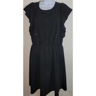 Other Xhilaration Black Ruffled Sleeves Mini Dres… - image 1