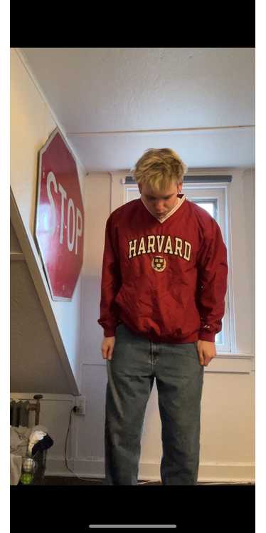 Streetwear × Vintage Harvard Crewneck Windbreaker