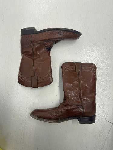 Justin Boots Vintage Justin Brown Leather Cowboy B