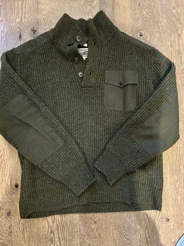 Schott Schott Bros Pullover Henley Military Sweate