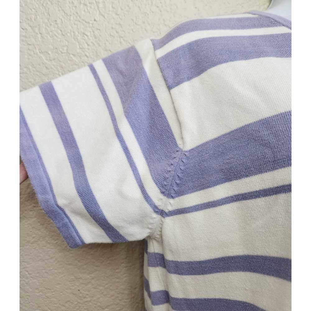 Other Draper's & Damon's Purple White Striped Swe… - image 2