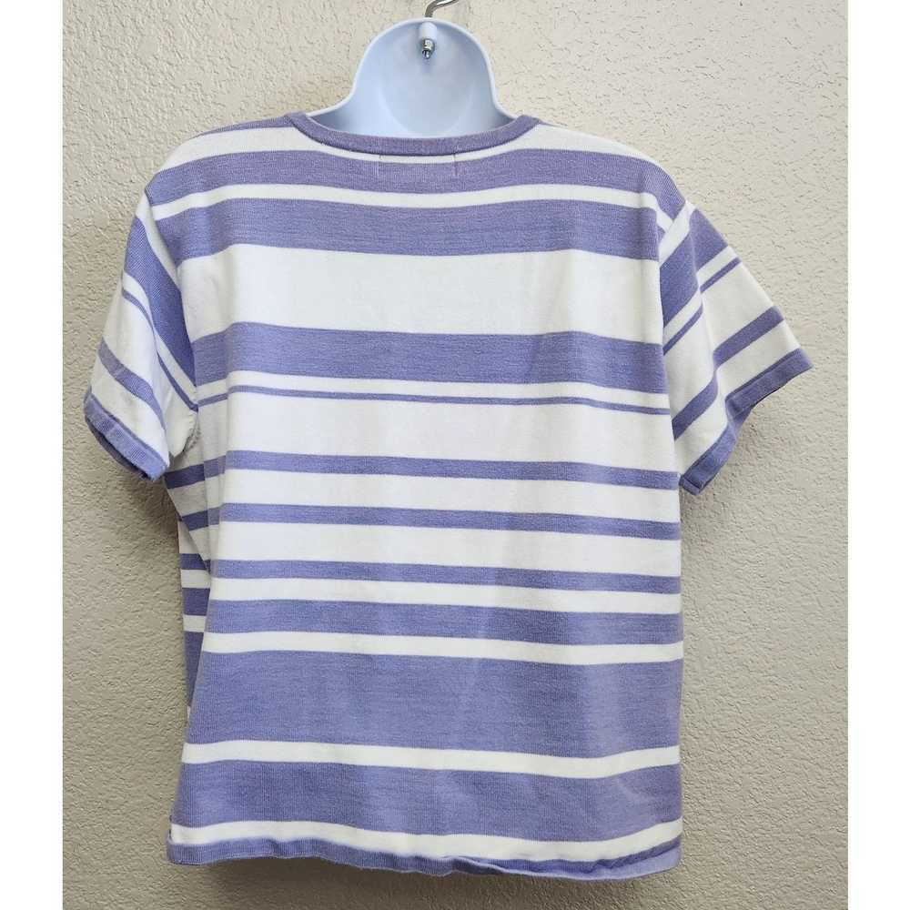 Other Draper's & Damon's Purple White Striped Swe… - image 3