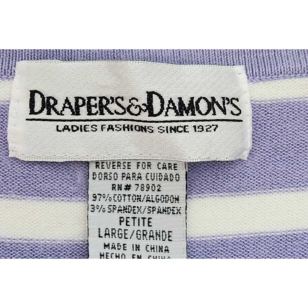 Other Draper's & Damon's Purple White Striped Swe… - image 4