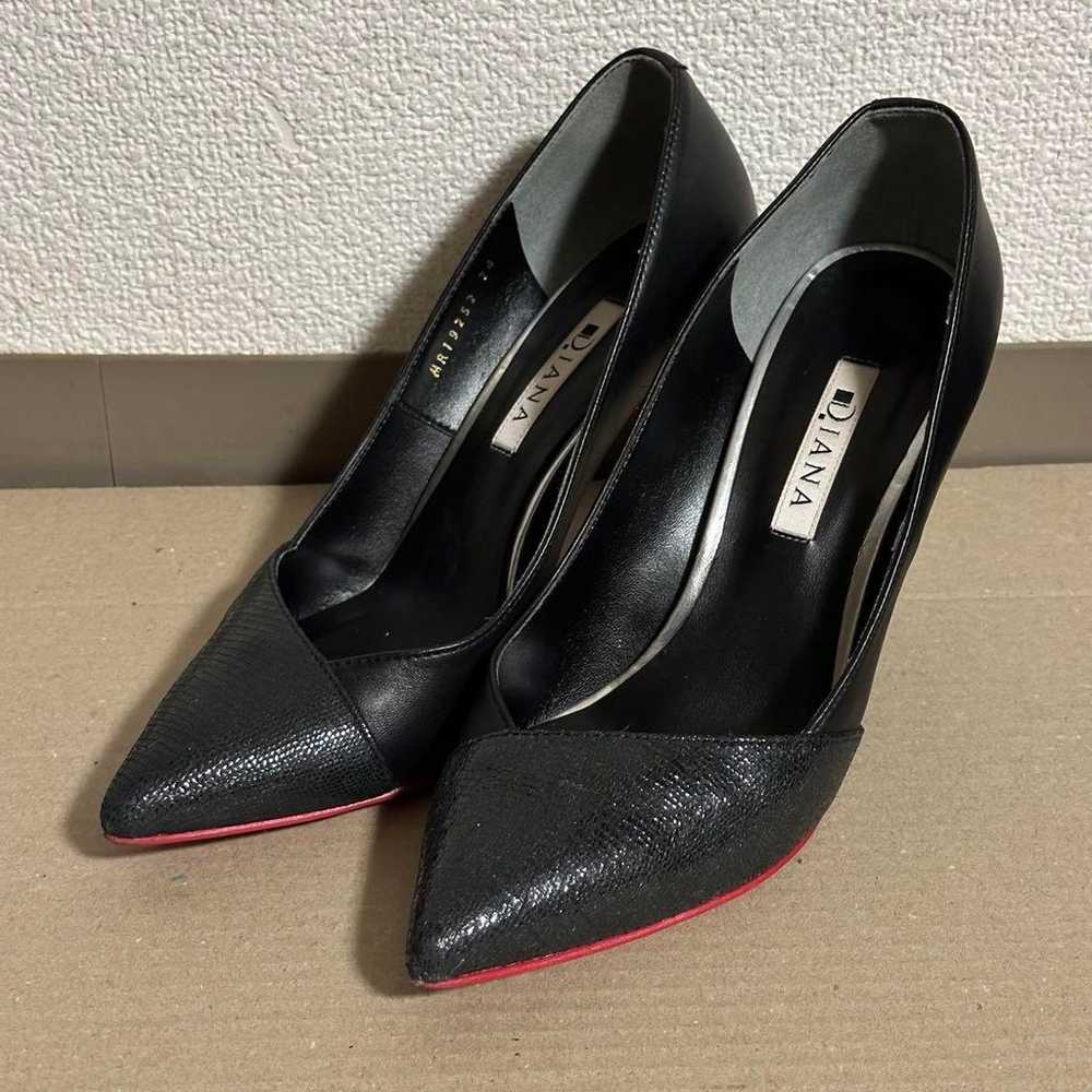 【Excellent Condition】Diana Black High Heels Point… - image 1