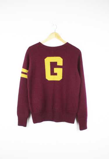 Gant GANT "G" Logo Burgundy Varsity Knitted Wool S