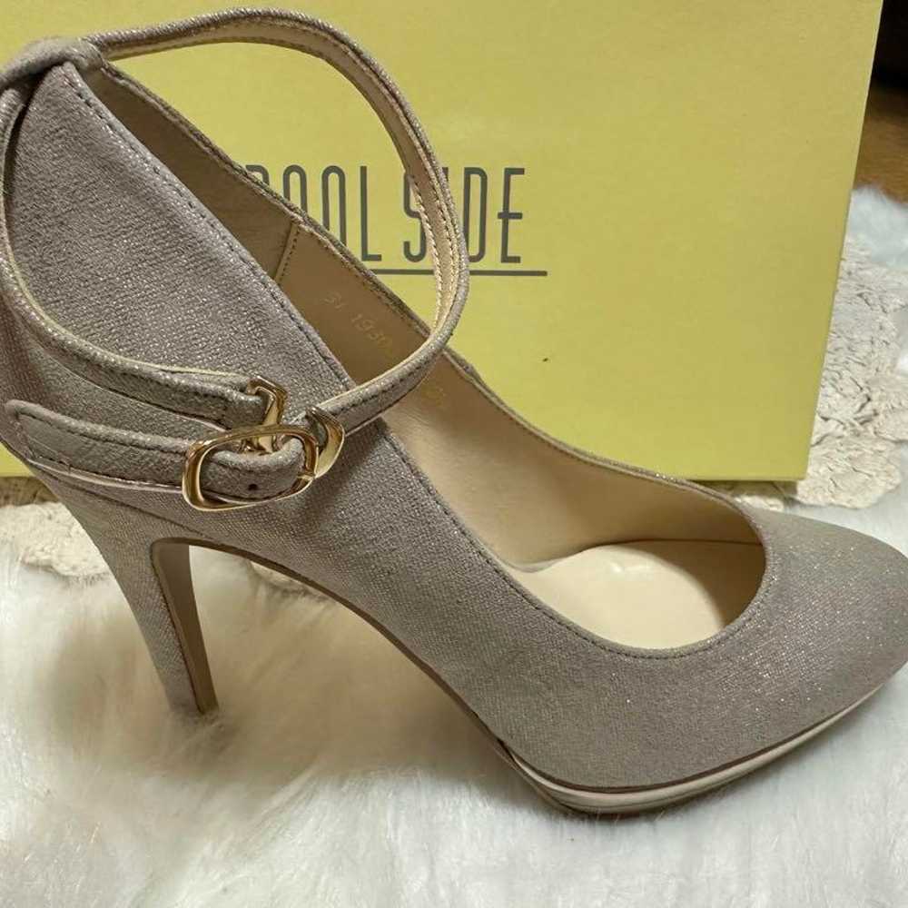 Poolside pumps 23.5 cm in grayish-beige with glit… - image 2